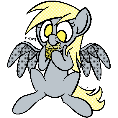 derpy eating a muffin