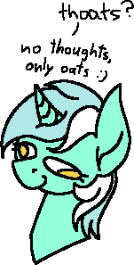 lyra having no thoughts in her head aside from oats